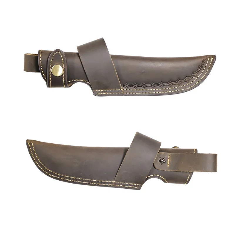 1 قطعة سكين صندوق خارجي كاجوال للرجال كامل مع غمد، صندوق سكين جلدي يتميز بحزام، طقم سكاكين edknife مع حزام، سكين مدمج