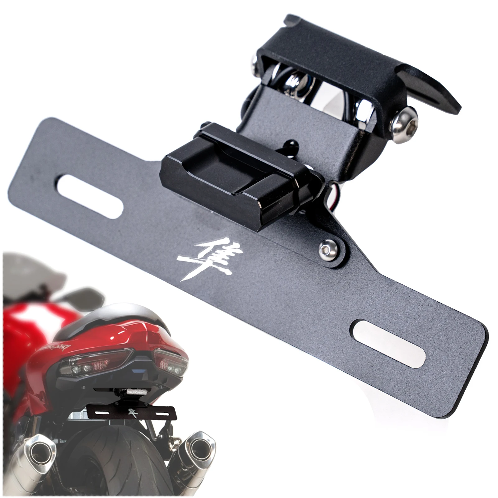 

Motorcycle LED Fender Eliminator License Plate Holder Turn Signal Adapters for hayabusa gsx1300r 2008 - 2020 2021 - 2024