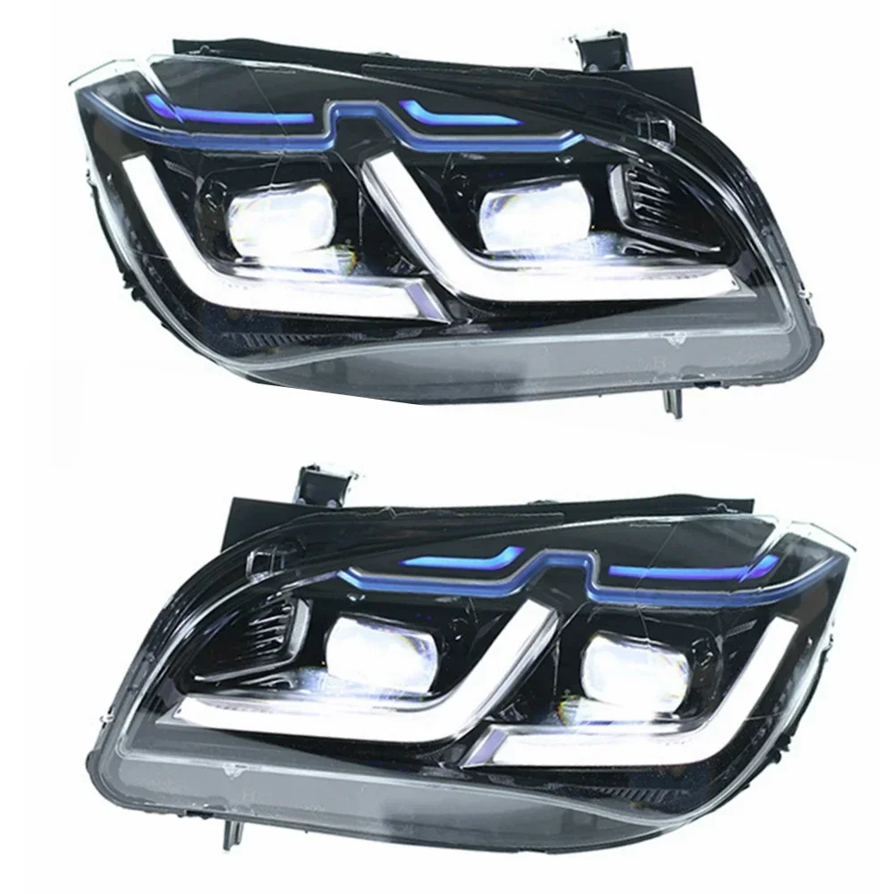 

ROLFES For BMW E84 X1 2010-2015 Upgrade Headlight Modified LED Lens Blue Eyebrow Day Running Light Turn Signal Lamp