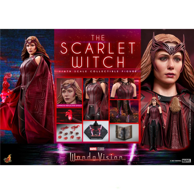 

In Stock HotToys TMS036 Wanda and Vision Scarlet Witch 4.0 1/6 Soldier Doll Action Figure Toy Gift Model Collection Hobby