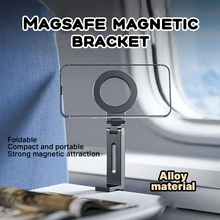 Universal Magnetic Phone Holder Travel Essentials Flexible Rotation Hands-Free Airplane Phone Mount For IPhone16 Pro Max Series