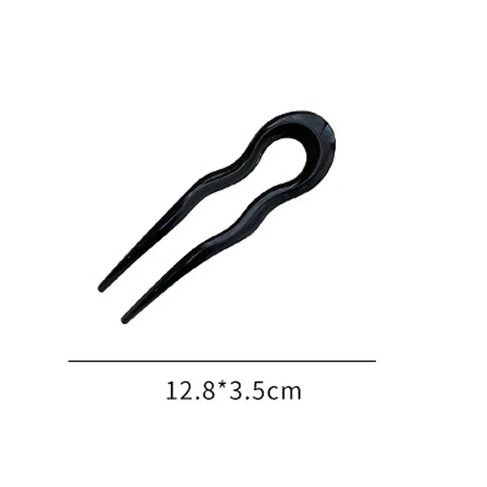 U-Shaped Design Hairpin Fashion Geometric Hair Fork Acetate Hair Sticks Hair Styling Tools Tortoiseshell Headwear Accessories image 6