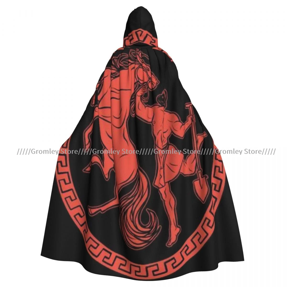 Adult Myths Of Ancient Greece Illustration Cloak Cape Hooded Medieval Costume Witch Wicca Vampire Halloween Costume Dress Coat