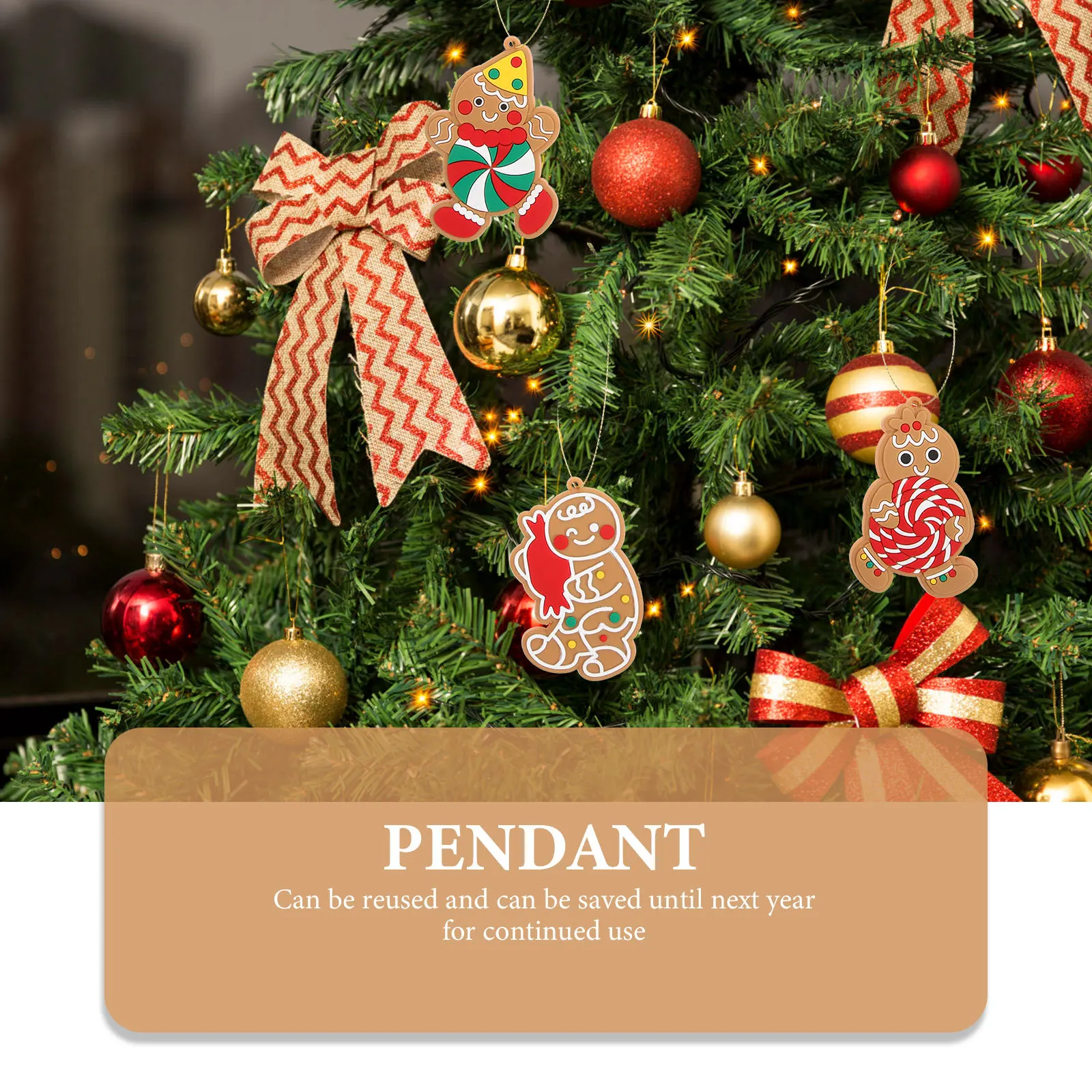 

12Pcs Gingerbread Man Hanging Ornaments Christmas Festive Tree Decoration Xmas Party Decor Xmas Tree Hanging Pendant