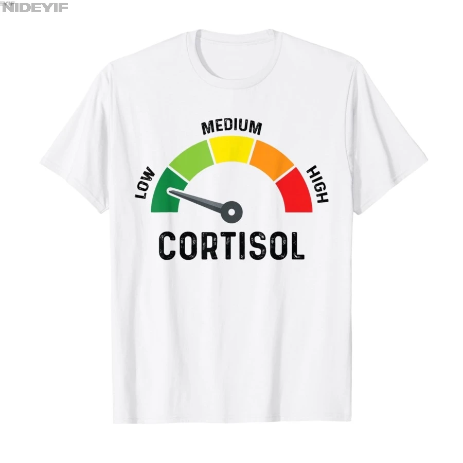Low Cortisol Levels V Meme T-shirt for Men Women 100% Cotton T Shirts Short Sleeve Tops