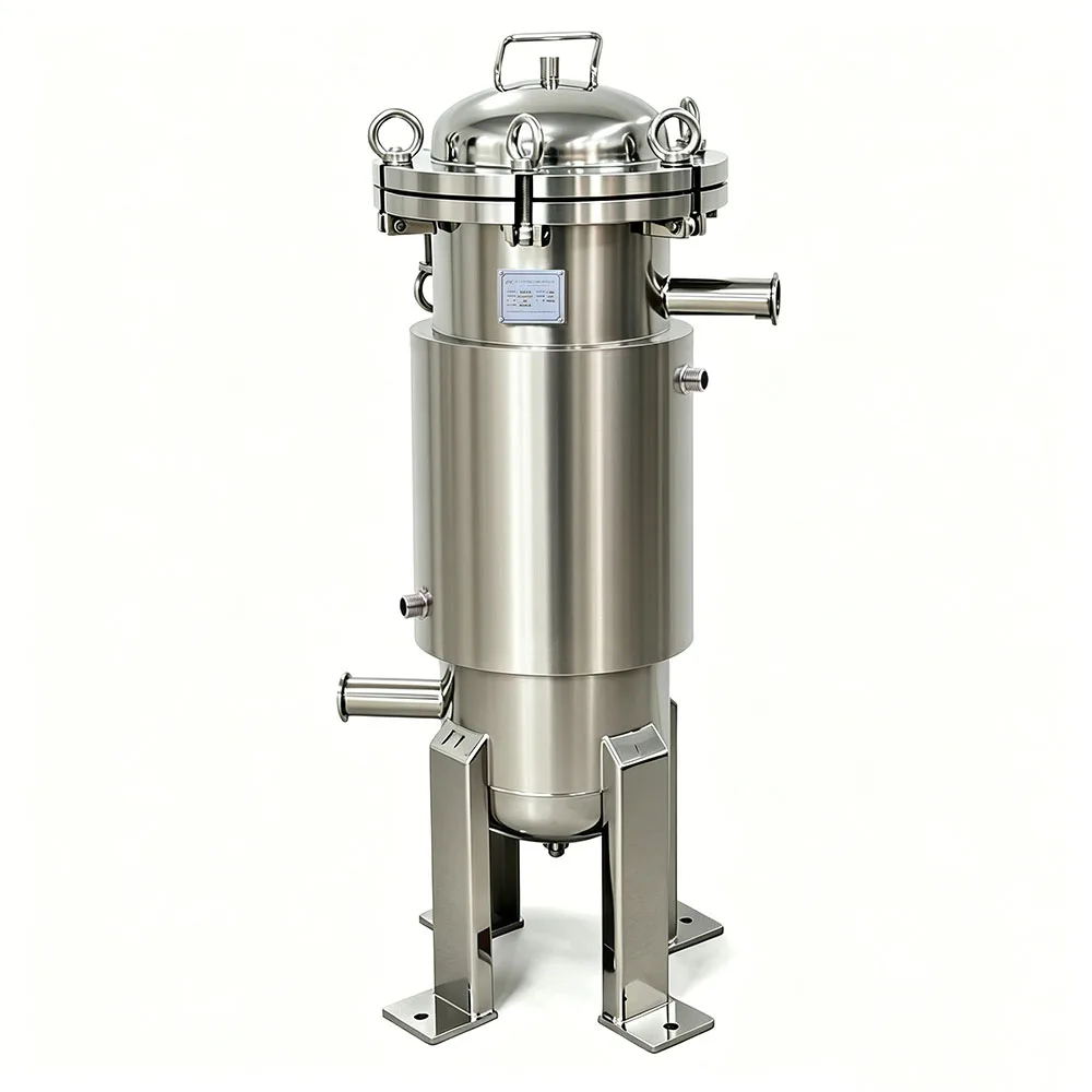 New Condition Adjustable Size 10 Micron High Flow Efficiency 2.5 GPM Custom Stainless Steel Food Grade Sanitary Bag Filter 150