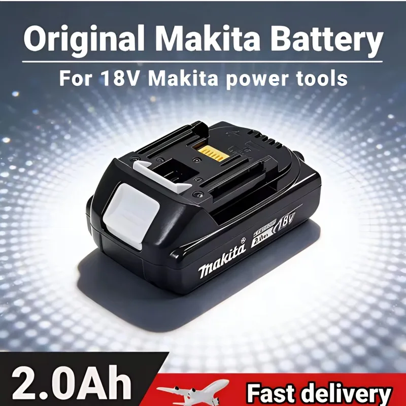 

Оригинальный аккумулятор Makita 18V 2Ah BL1820B, литий-ионный, перезаряжаемый, для электроинструментов Makita 18V, замена батареи.