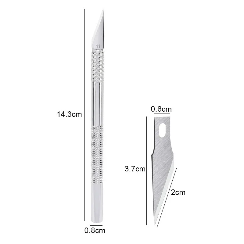 Imagem -04 - Colorido Liga de Alumínio Cortador de Madeira Facas Carve Ferramenta Escultura Utilitário Gravar Afiada Metal Bisturi Woodcarve Lâmina