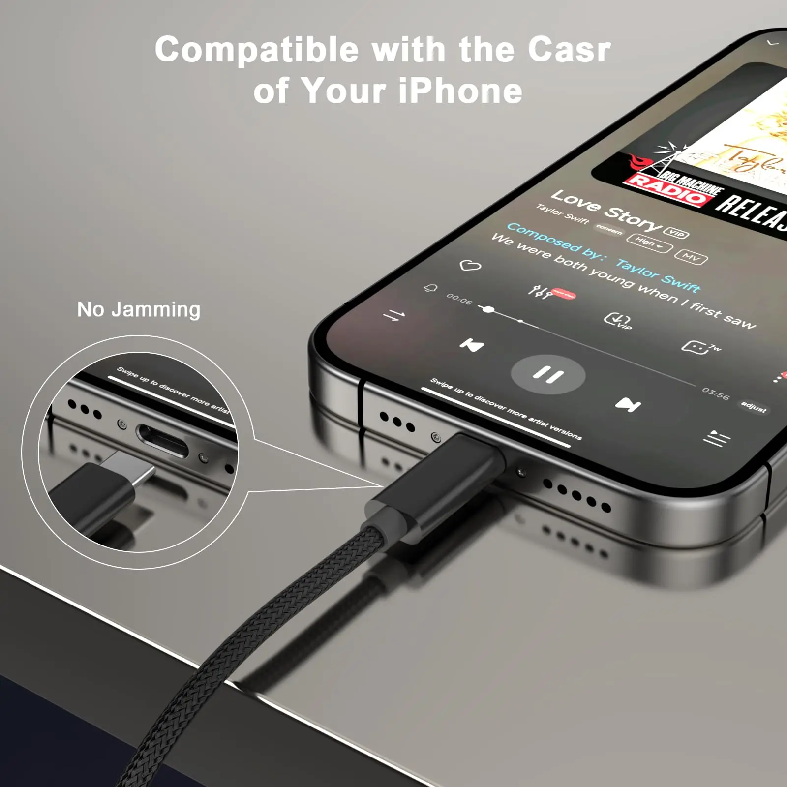 Type C To 3.5mm Car Audio Auxiliary Cable Compatible With IPhone 15 Series Samsung Xiaomi Redmi Type C Converter, Earphone Exten