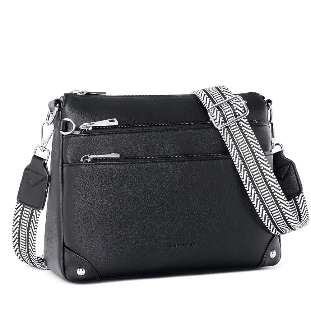 

Женские сумки через плечо с защитой от RFID, кожаные сумки для путешествий, средние сумки через плечо с регулируемым ремнем