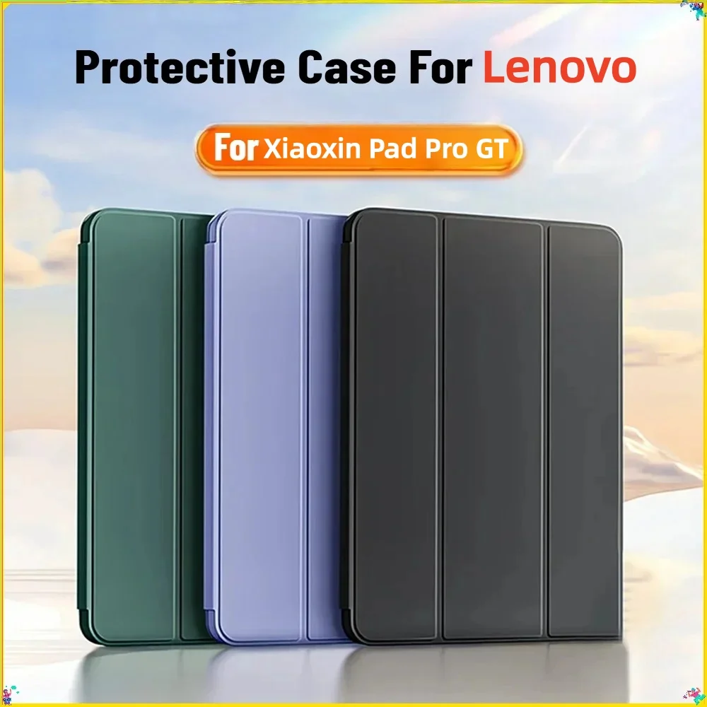 

Чехол для Lenovo Xiaoxin Pad Pro GT 11,1 дюйма, 2025 г., тройная подставка из искусственной кожи, мягкая задняя подставка для планшета Xiaoxin Pad Pro GT tb710fu, чехол