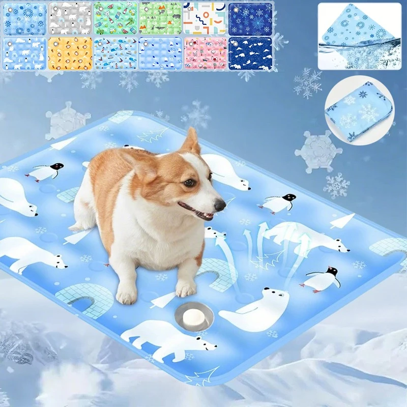 

Summer Pet Cooling Pad Breathable Sleeping Cushion Pad Multifunctional Dry Ice Pad for Small Large Dog Cat Pet Cooling Supplies