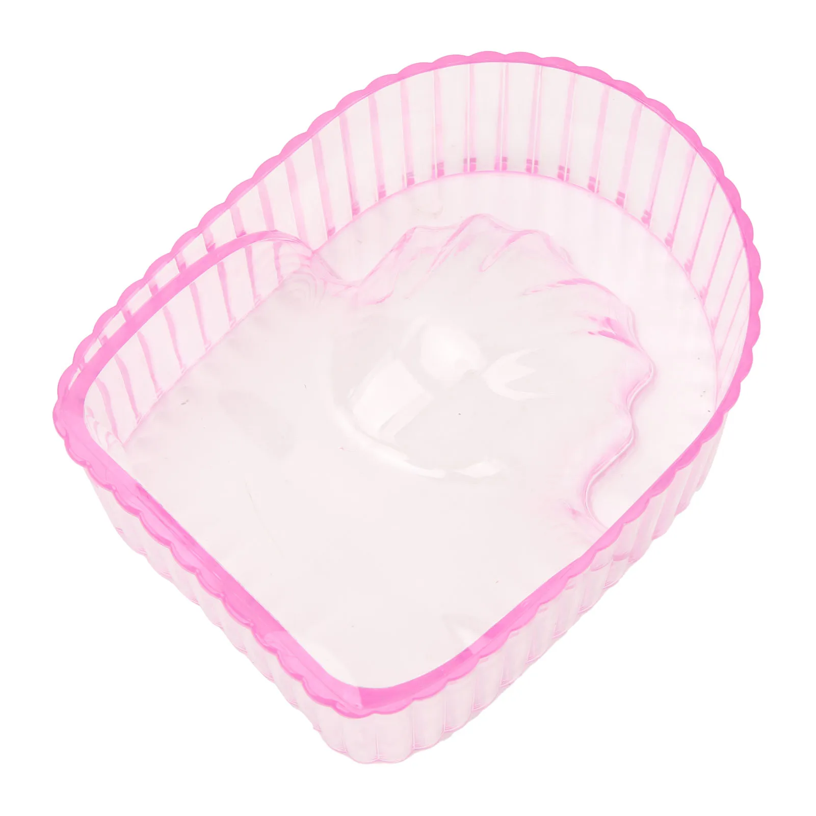 Hand Soaking Bowl Acrylic Soften Dead Skin Clean Nail Manicure Wash Soaker Tray for Beauty Salon Transparent Pink