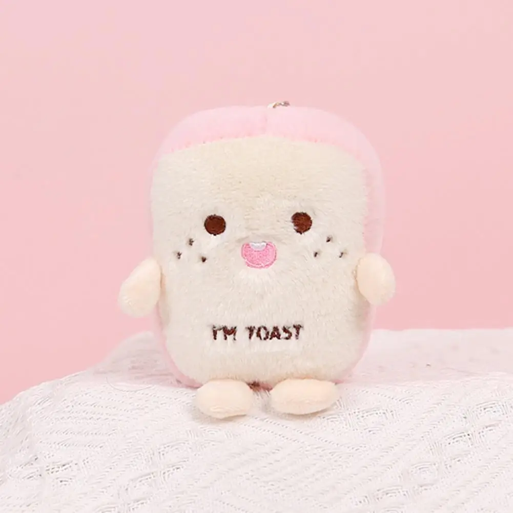 Cartoon Toast Toy Stuffed Bread Toy Cute Cartoon Toast Plush Toy Keychain Pendant Backpack Decoration Stuffed Bread for Birthday