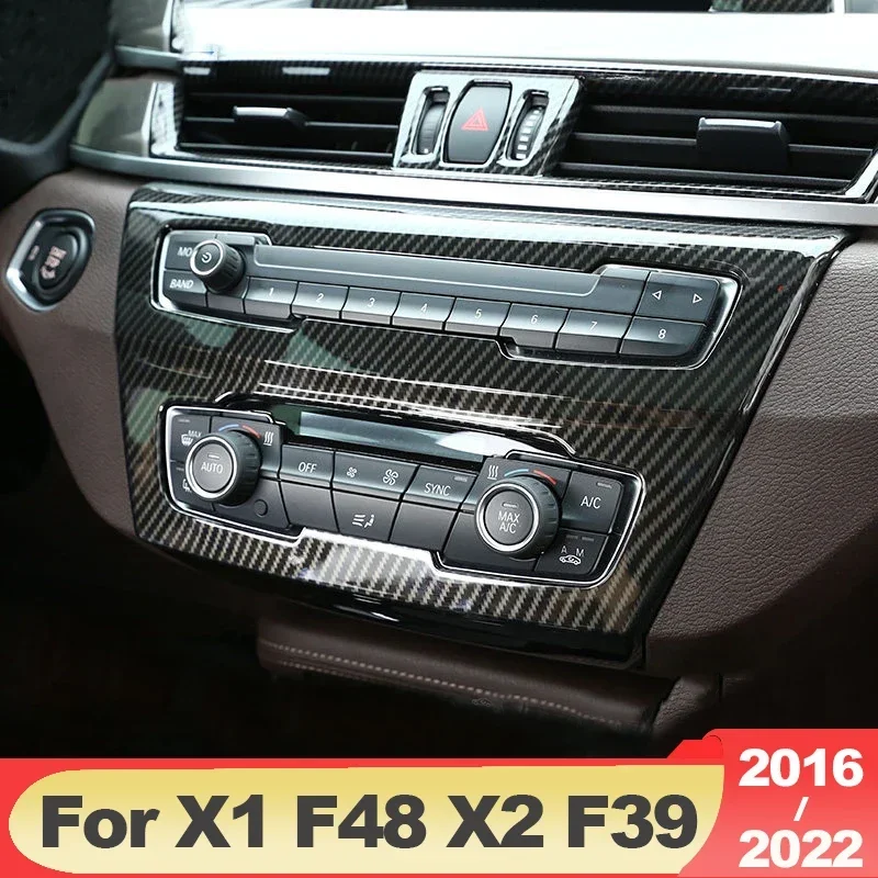 ABS Car Center Console Air Condition AC Switch Button Panel Cover Trim For BMW X1 F48 X2 F39 2016 2017 2018 2019 2020 2021 2022