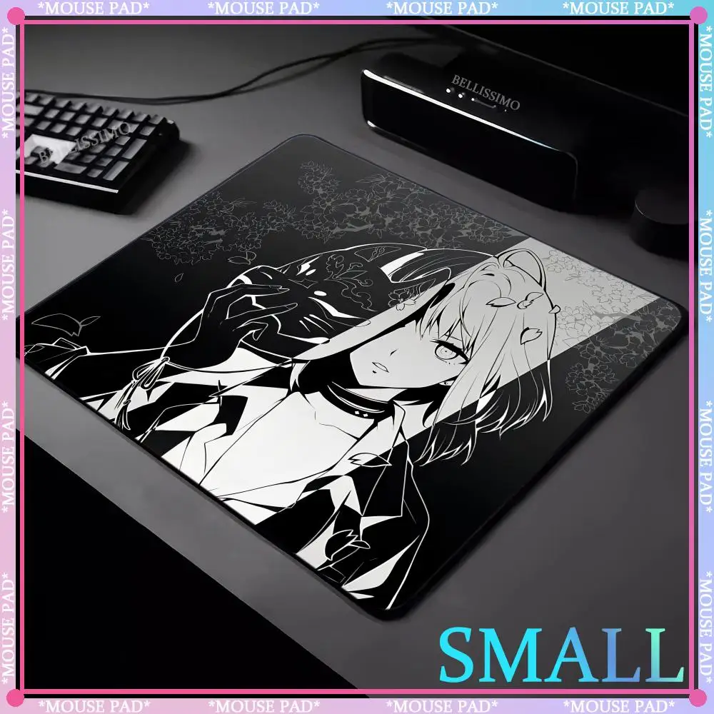 Wraith Cosmic Glass V2 Small XS MousePad High Quality Non-slip Anime Girl Game Keyboard Pad Desk mat Lock Edge Rubber Mouse Pad