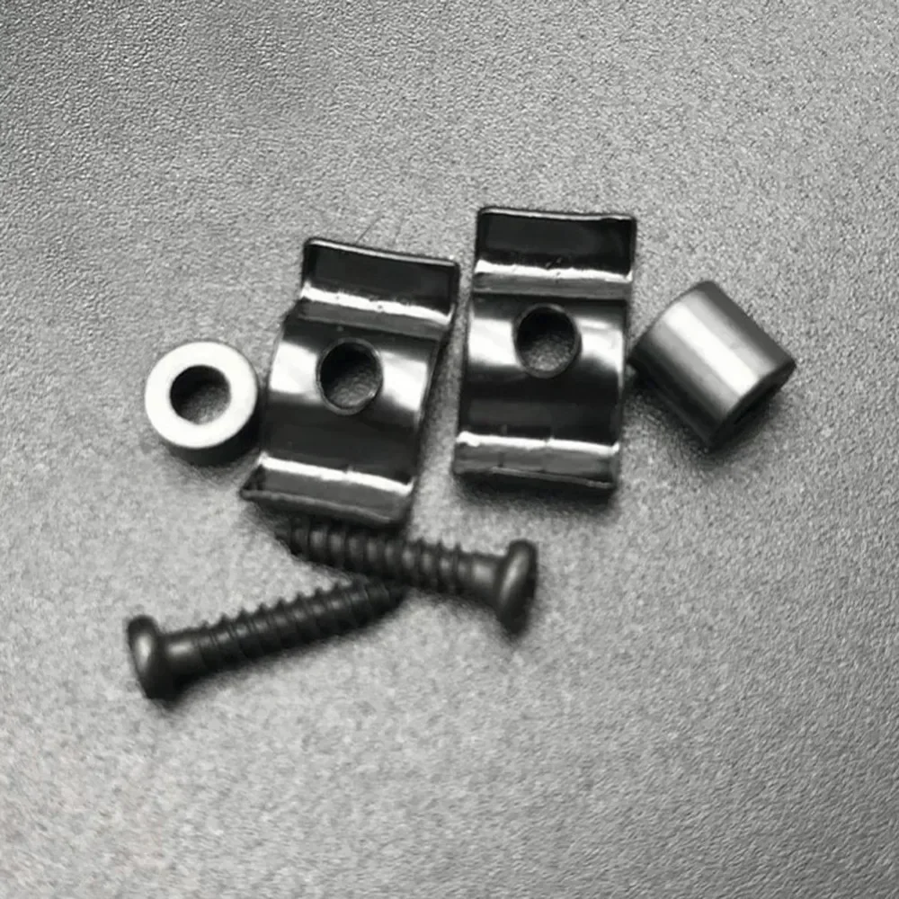1 Pair Electric Guitar String Trees Retainers with Screws, String Guides for Fender ST SQ Series, Gold/Black/Chrome