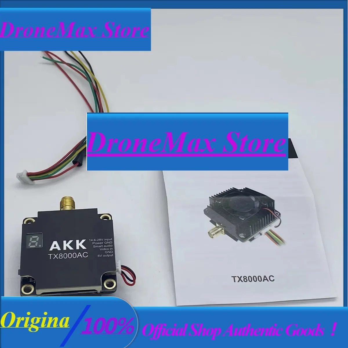 DroMaDrone Video Transmitter AKK TX8000AC 8W All Channels Version 5.8GHz 8000mW FPV VTX Transmission