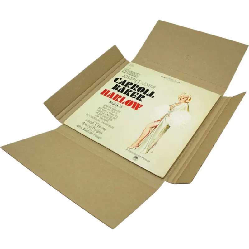 (50) White Vinyl Record LP Mailer Boxes - Holds 1 to 3 12 Records - Adjustable Height - Strong 32 ECT Cardboard #12BC0