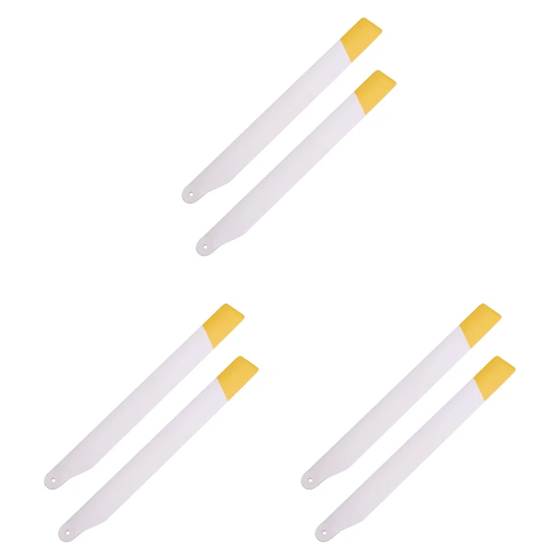 ABKQ-3Pair RC helicóptero de juguete actualización C138 juego de alas de Rotor para RC ERA C138 Bell 206 1:33 piezas de helicóptero de juguete RC amarillo blanco