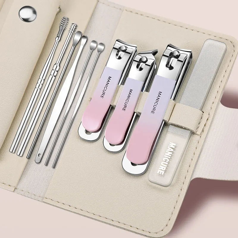 졸업 된 손톱깎이 세트 4/10pcs 휴대용 손톱 가위 손톱 펜치 네일 케어 키트 재고 있음
