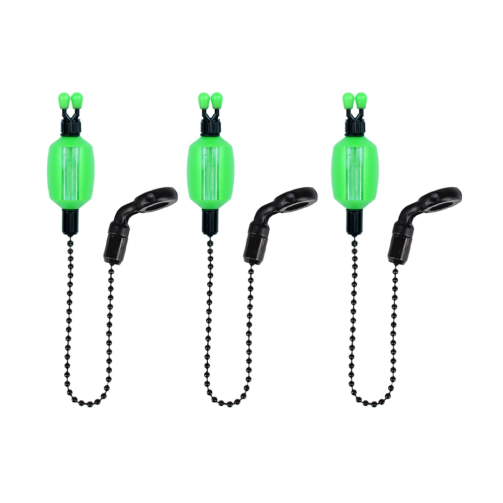 Hirisi 3pcs Carp Fishing Swinger Bite Alarms 5-Color Durable Clear