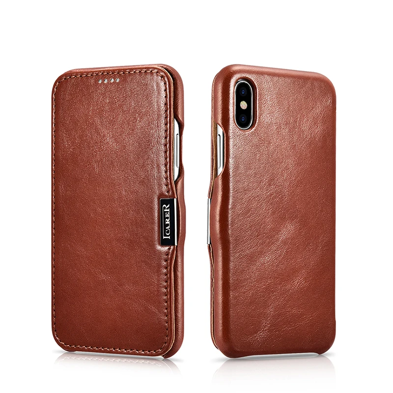 

Genuine Leather Flip Mobile Phone Case for Apple iPhone XR