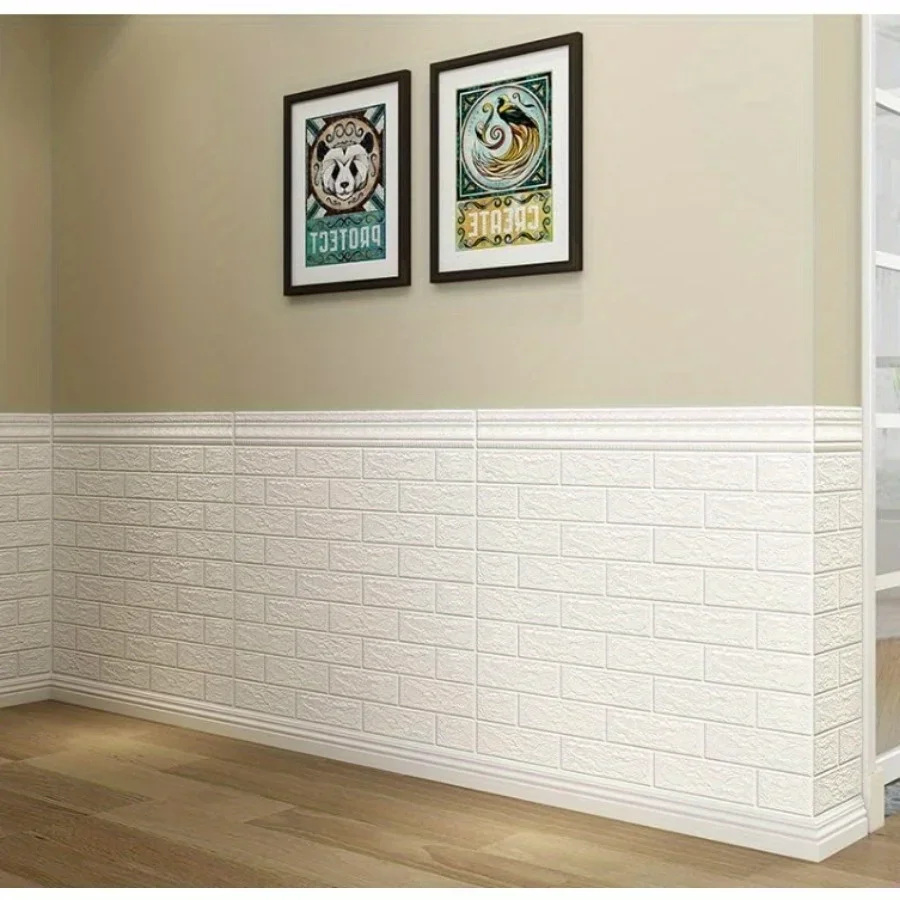 Self-adhesive Wallpaper 3D Wall Stickers Brick Waterproof TV Backdrop Home Wall Decoration Waterproof Wall Decals 70*200cm