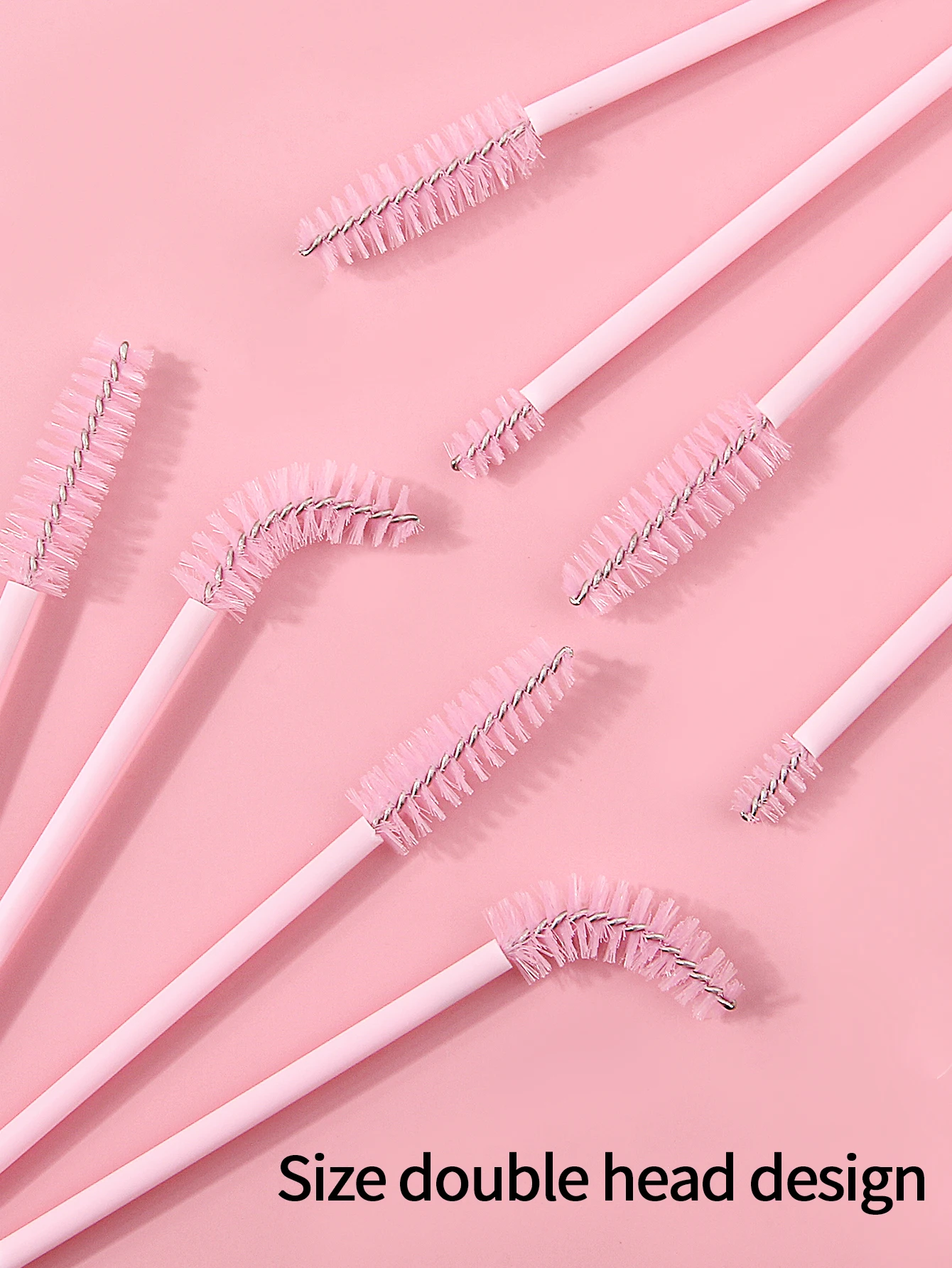20pcs Flexible Double Ended Eyelash Brushes Eyebrow Brush Reusable  Eyebrow Mascara Wands Spoolies Makeup Tools