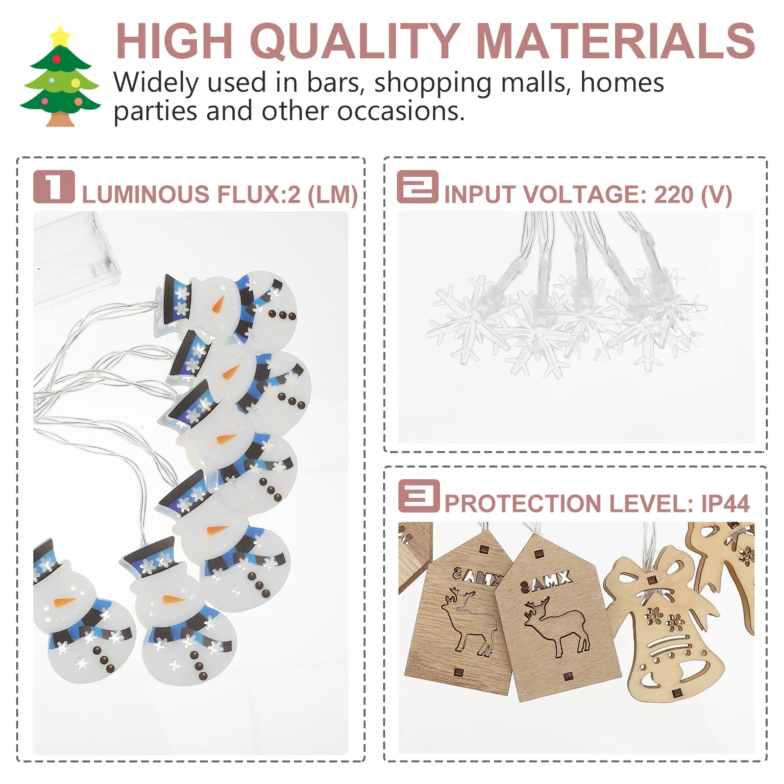 

3Pcs Santa Claus LED String Lamp Warm Light Xmas Decoration for Festival Wedding Party Adornment Light String Festival Adorn