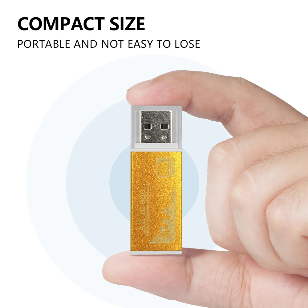 올인원 카드 리더기 TF SD 카드 리더기 플래시 메모리 카드 슬롯 USB 2.0 메모리 어댑터 노트북 데스크탑 PC용 플러그 앤 플레이