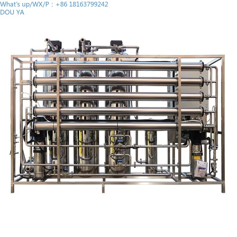 2026 1000LPH مرحلتين SS304 التناضح العكسي خط إنتاج المياه النقية الكامل للمياه المقطرة