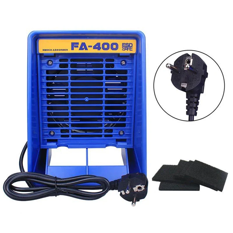 

FA-400 electric soldering iron, soldering tin, smoke extractor, welding smoke detector, dual-use, including 5 smoking sponges