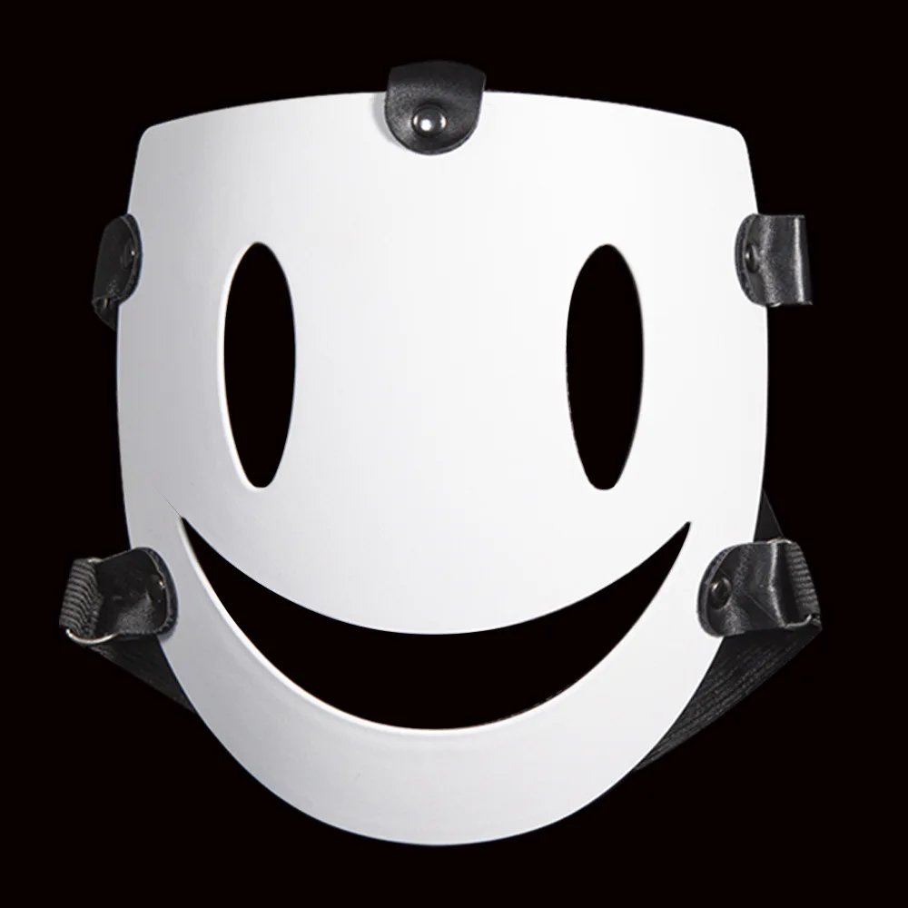 ญี่ปุ่นหน้ากาก Tenkuu Shinpan High-Rise Invasion หน้ากากคอสเพลย์หน้ากากสีขาวญี่ปุ่น SAMURAI เครื่องแต่งกาย Props สีขาวหน้ากากยิ้มตลก