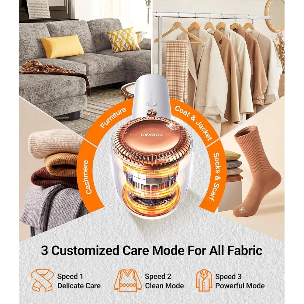 Rechargeable Electric Fabric Shaver Lint Remover 3-Speed Sweater Depiller Fuzz Pilling Cashmere Wool Coat Clothes Cleaner