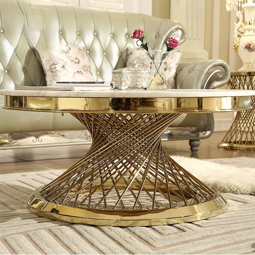 Home furniture round center table marble coffee tables modern luxury coffee table for living room