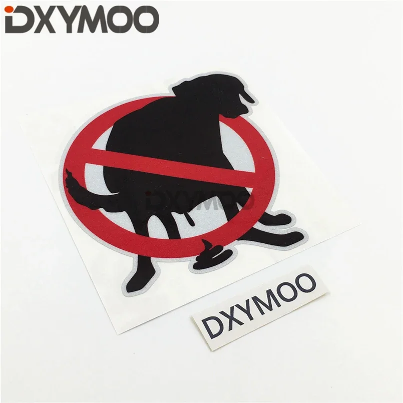 

Cool Animal Car Body Window Sticker Vinyl Bumper Motorcycle Home Guard No Poop Forbidden Warning Sticker 3M