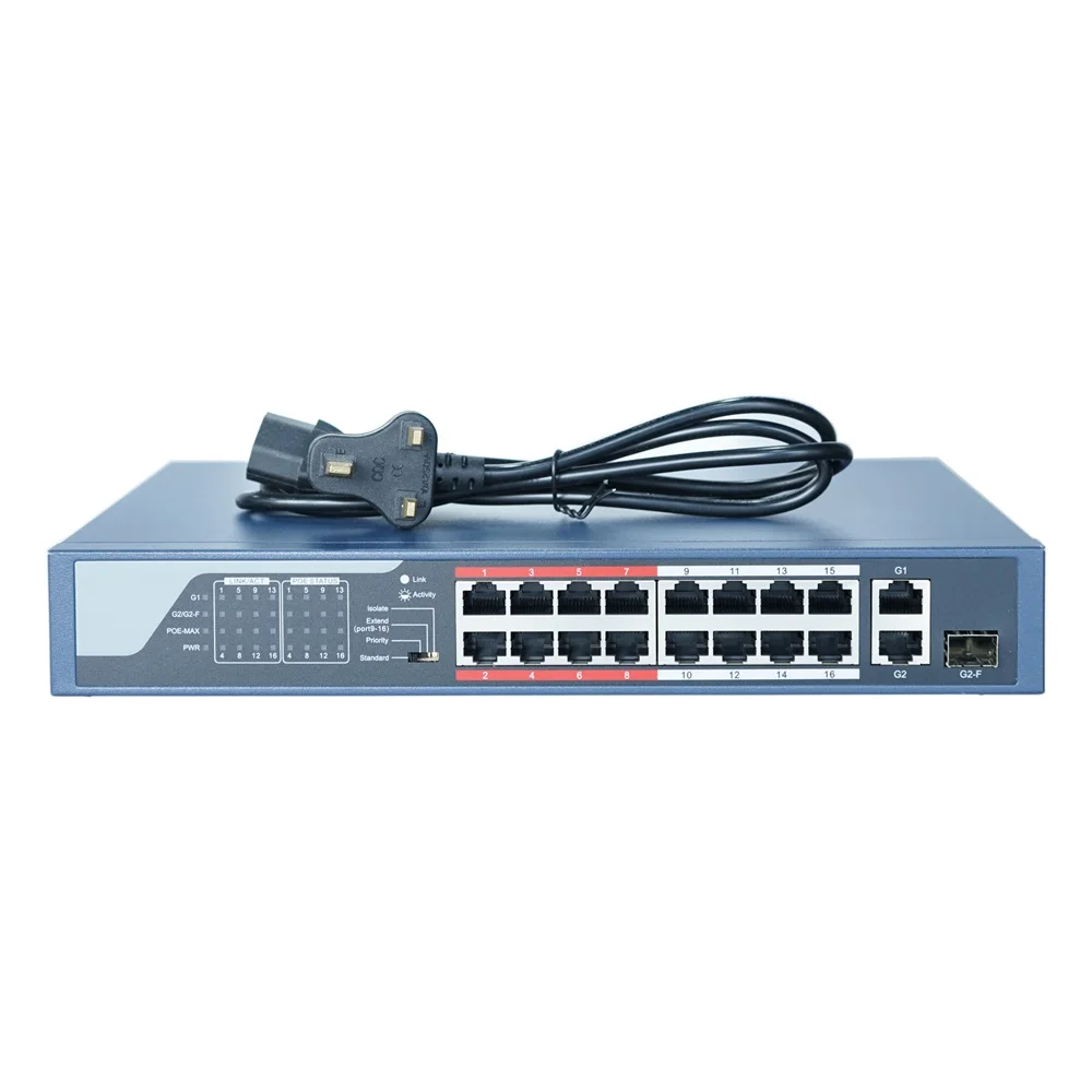 Imagem -04 - Interruptor de Rede Lan Hik-poe Ds3e0318p-e mb Desbloqueado 16ch Lan