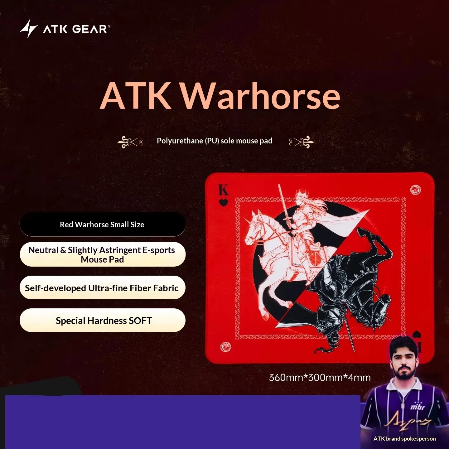 Heißer Verkauf ATK Kong Xsoft E-Sport-Mauspad für 60%-80% Mechanische Tastaturen Rutschfeste Unterlage Desktop-Gaming-Zubehör PORON CSGO Pads für Spiele