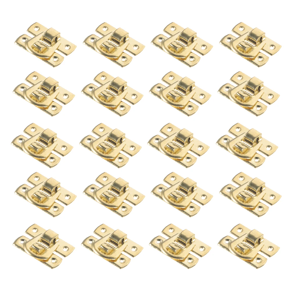 

20Pcs Wood Box Hasp Latch Small Clasp for Jewelry Boxes Metal Lock Buckle Replacement for Gift Small Jewelry Box Buckle