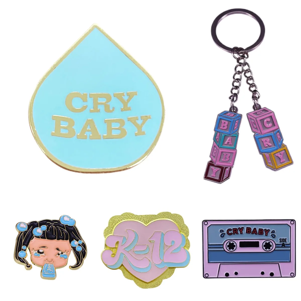 Melanie Martinez Enamel Pins Custom Keychain Tape 'CRY BABY' Singer Brooches Luxury Copper Lapel Badges Cartoon Jewelry Gifts