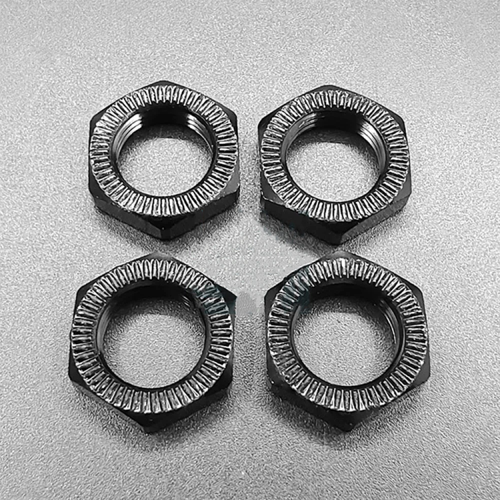 17MM Hex Wheel Nuts Anti‑Loosening Dustproof Aluminum Wheel Hub Nuts Universal for 1/8 Scale RC Off‑Road Car Buggy Truck Parts