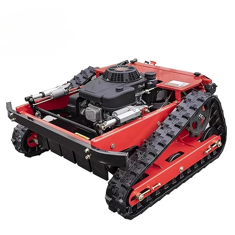 Top Small Commercial Automatic Lawn Mower Robot Simple Design Crawler Remote Control for Farm Grass Rubber Making Machinery