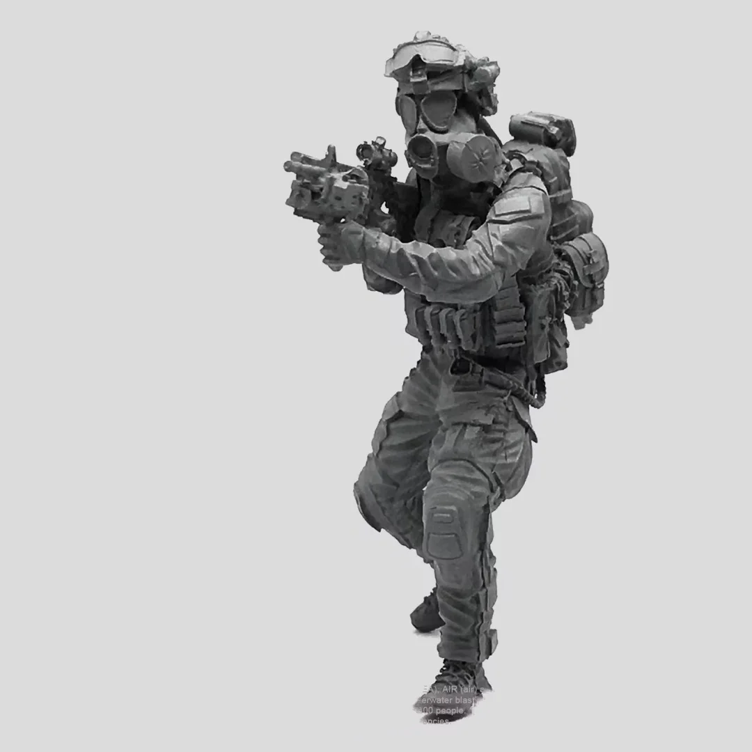 Resin Model Figure, 1/35 Scale Commando Individual (Single Person) , GK, Unassembled and Unpainted Kit, 3D DIY Toy
