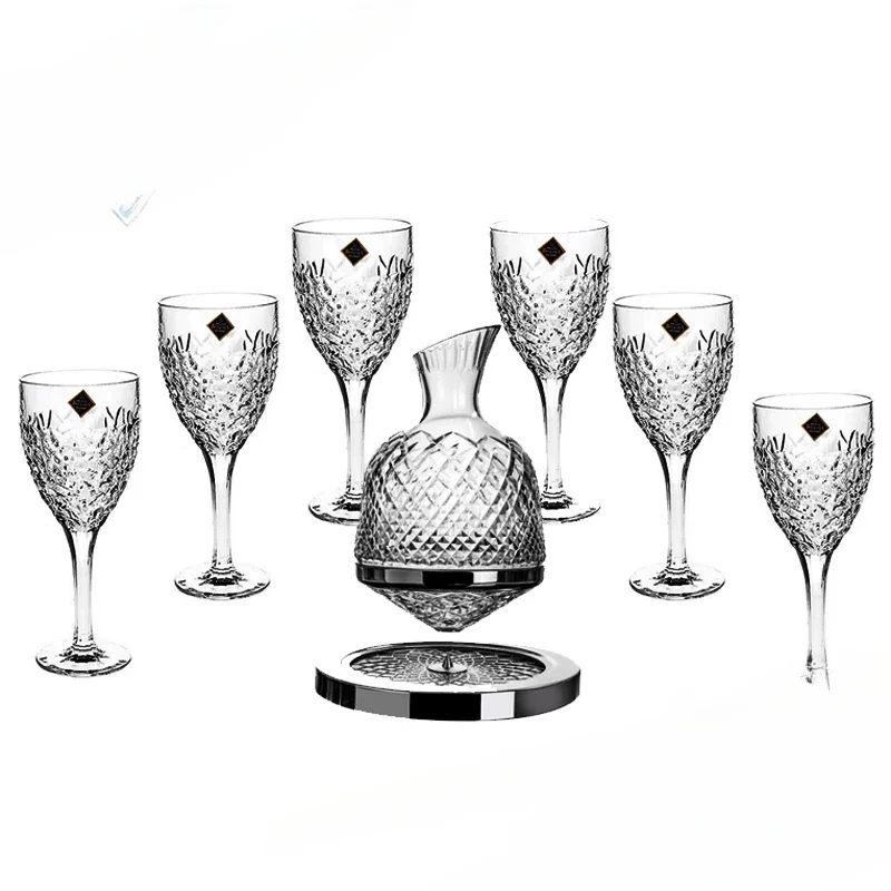 Imported crystal glass red wine glasses utensils, decanter set