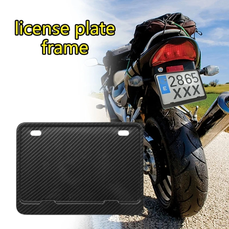 Motorcycle License Plate Frame Universal Rustproof 2 Hole Motorbike Front Rear License Plate Holder Protective Cover Replacement