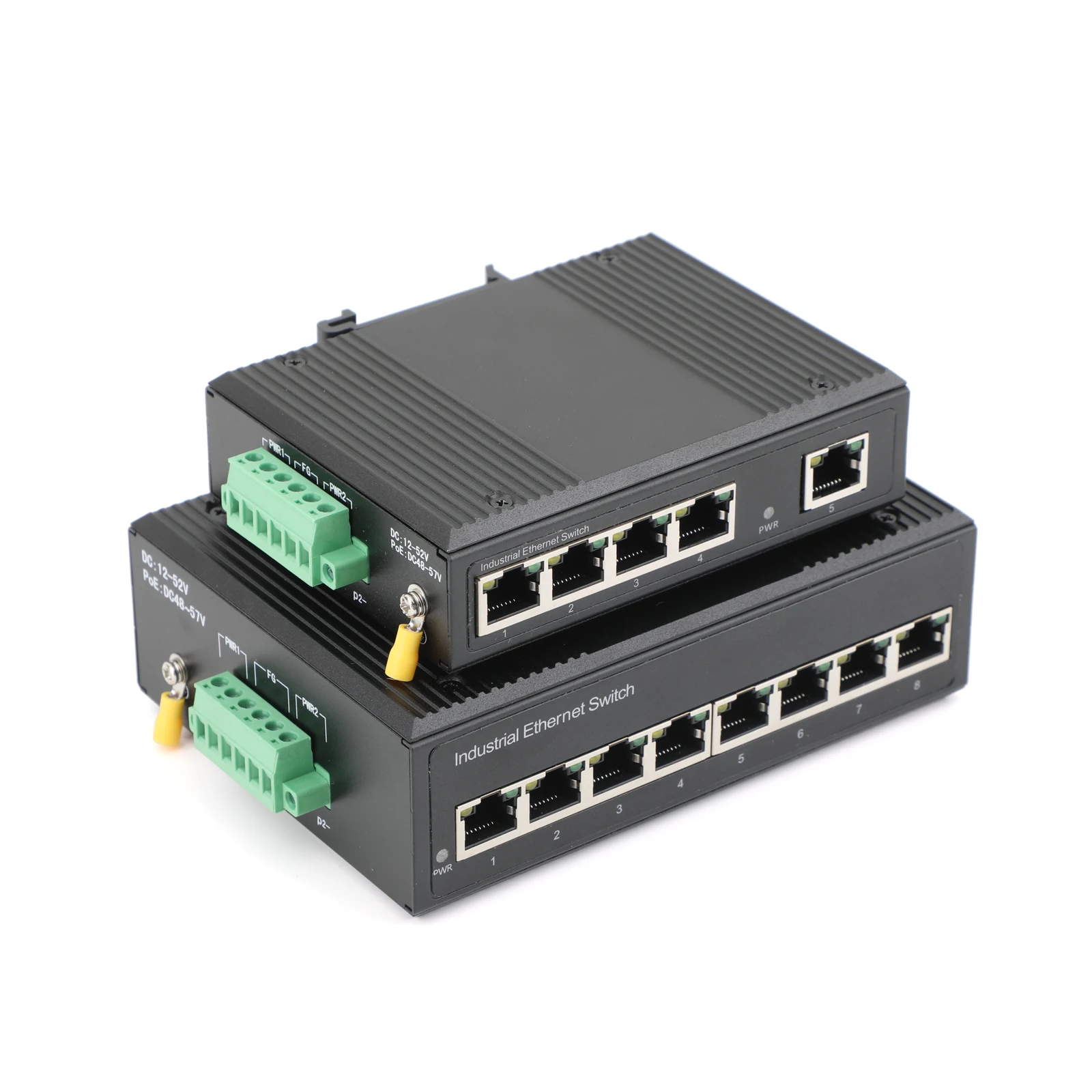 Industrieller POE-Switch mit 5/8-Port, 100/1000 Mbit/s, DIN-Schiene, Plug-and-Play, für Werksautomations- und Überwachungssysteme – Detail 5