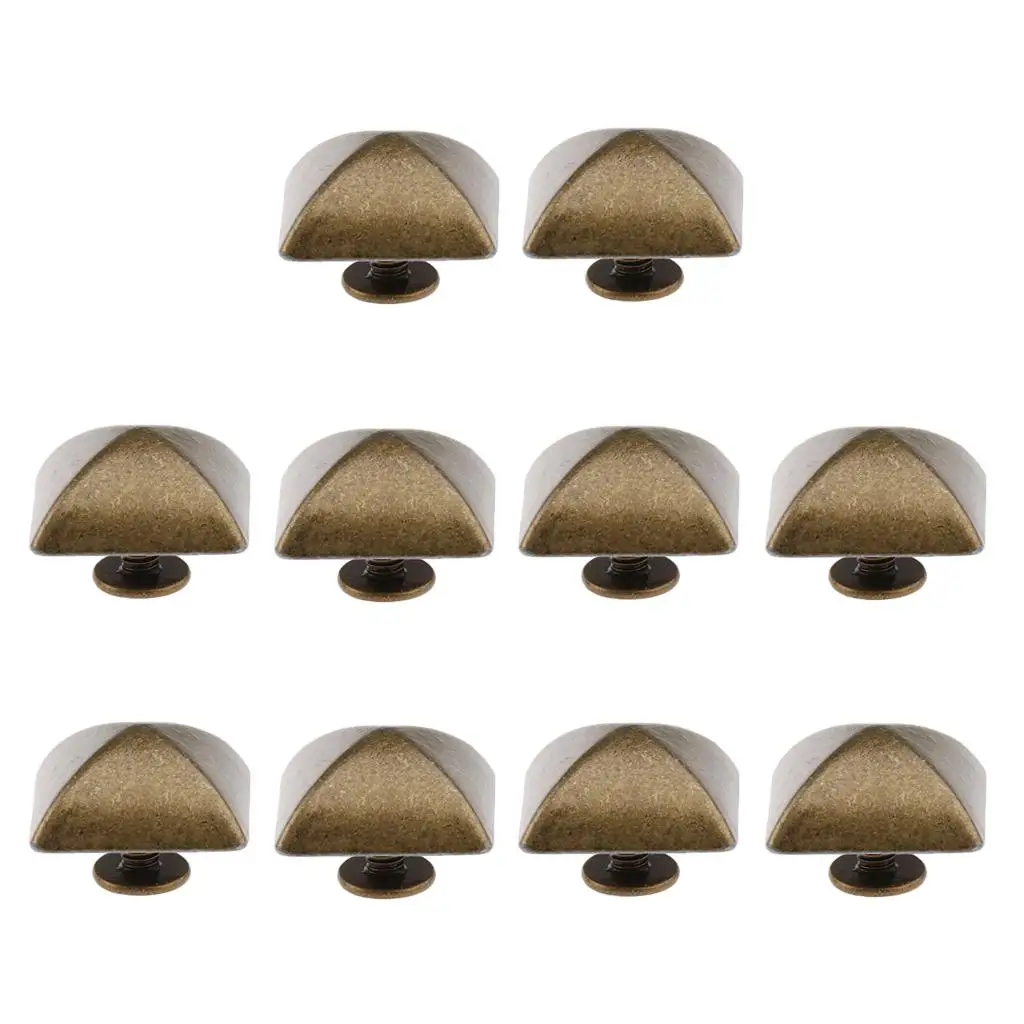 Leather Studs Square Pyramid Metal Rivet Screw Studs Punk Rock Spikes Spots for Backpacks Belts Jackets Boots