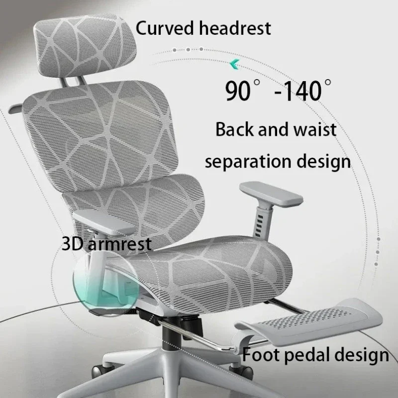 

Ergonomic Office Computer Chair Gaming Adjustable Headrest Chair Armrests 3D Lift Chair Back Can Tilt Back with Foot Pedals