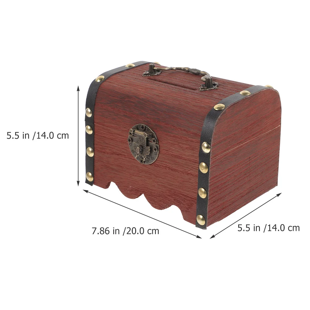 Cofre de tesouro cofrinho crianças caixa de bloqueio grande capacidade banco de dinheiro caixa de moedas vintage para meninos meninas presente de poupança